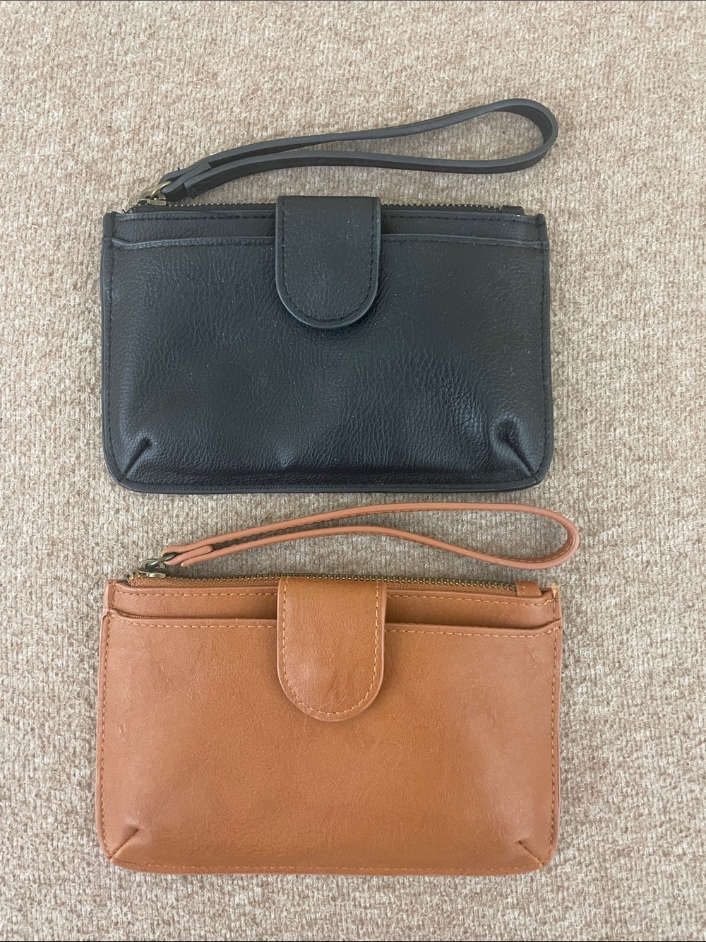 Universal Thread Black Brown Wristlet Wallet Clutch Lot Of 2